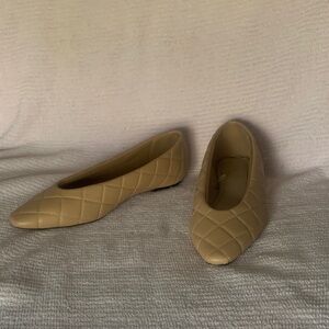 H&M Quilted Tan Ballet Flats